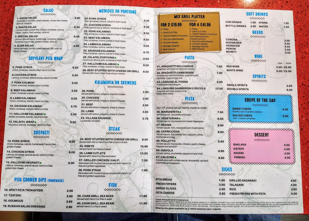 Pitta Corner Menu - Image 2